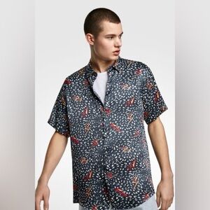 Zara viscose, button-down shirt size medium
